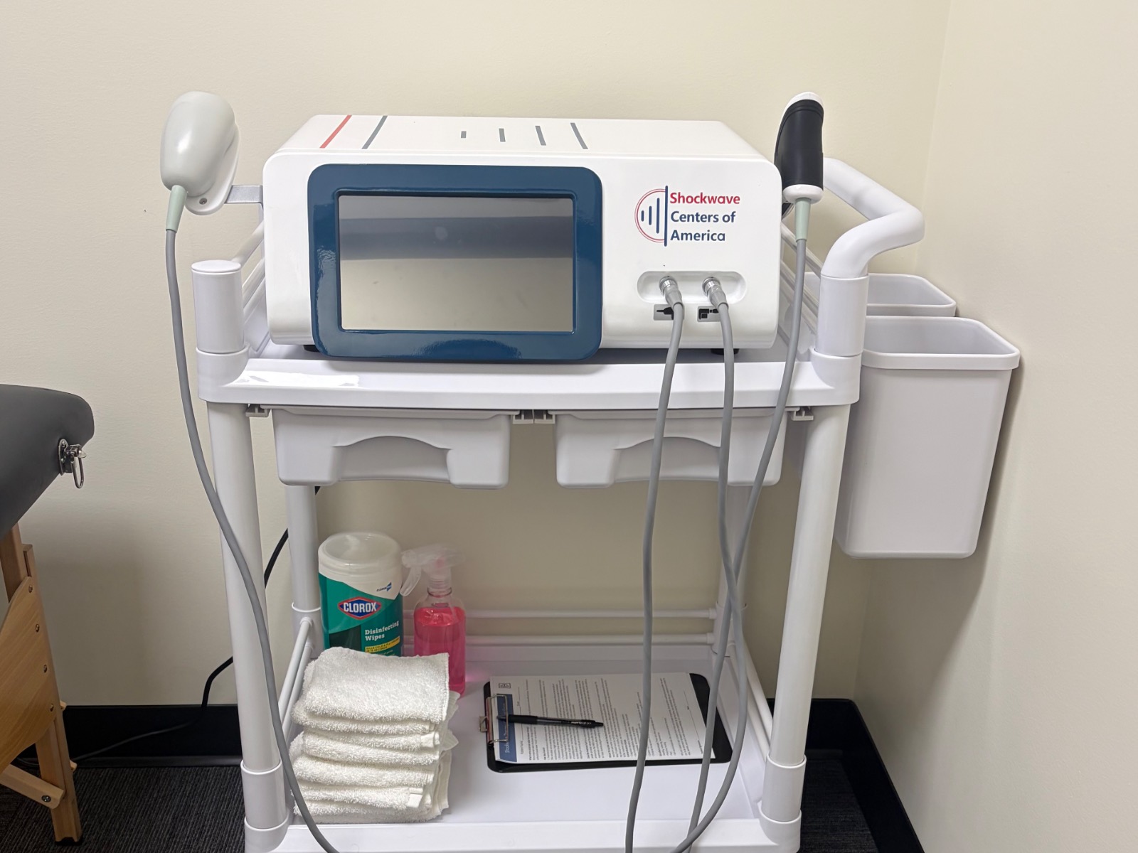 The shockwave therapy unit at Central Health